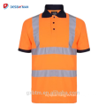 ANSI/ISEA 107 Class 2 Custom 100% Polyester Security Reflective Polo Short Sleeve High Visibility Hi Vis Work Safety T Shirt